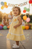 🍋YELLOW GIRLS' DRESS - SET INCLUDES HAIR BOW 3 - 24 MONTHS