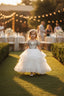 GLITTERY SILVER PRINCESS SPECIAL OCCASION DRESS AND CRYSTAL TIARA SET