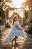 LAYERED ELEGANT GOWN FOR BIRTHDAY SPECIAL OCCASIONS WITH TIARA AND TULLE GLOVE COMBINATION CAN BE WORN WITH A LONG OR SHORT BACK DESIGN