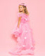 PRINCESS BIRTHDAY PARTY SPECIAL DAY DRESS WITH TAILED CROWN COMBINATION