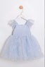 CRYSTAL QUEEN CROWN ACCESSORIZED MINT GREEN PINK WHITE BABY BLUE SPARKLING PRINCESS BIRTHDAY WEDDING SPECIAL OCCASION DRESS