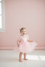 PINK SEQUIN BABY SPECIAL OCCASION DRESS WITH 3D BUTTERFLY ACCESSORY AND TULLE PERFECT FOR BIRTHDAYS WEDDINGS AND PHOTOSHOOTS