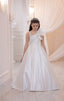 PEARL EMBROIDERED 3D FLOWER DETAILED SATIN WEDDING SPECIAL OCCASION COMMUNION DRESS 7-11 YEARS