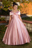 SHAWL COLLAR SPARKLING SATIN WEDDING SPECIAL OCCASION COMMUNION DRESS 2-6 YEARS
