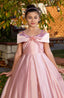 SHAWL COLLAR SPARKLING SATIN WEDDING SPECIAL OCCASION COMMUNION DRESS 2-6 YEARS