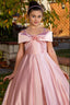 SHAWL COLLAR SPARKLING SATIN WEDDING SPECIAL OCCASION COMMUNION DRESS 2-6 YEARS