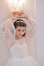 PEARL AND STONE BEADED GLITTER PRINT TULLE RELIGIOUS CEREMONY AND SPECIAL OCCASION DRESS