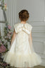 LUXURY ORGANZA BOW WEDDING BIRTHDAY SPECIAL OCCASION DRESS WITH SILVER TIARA – AVAILABLE IN 4 COLORS