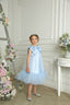 LUXURY ORGANZA BOW WEDDING BIRTHDAY SPECIAL OCCASION DRESS WITH SILVER TIARA – AVAILABLE IN 4 COLORS