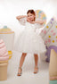 3D BUTTERFLY APPLIQUÉ TULLE FABRIC PUFFY BIRTHDAY WEDDING HOLIDAY SPECIAL OCCASION DRESS