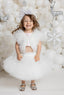 SEQUIN CROP TOP TULLE SKIRT RUFFLED TULLE BOLERO 3 PIECE BIRTHDAY HOLIDAY SPECIAL OCCASION SET