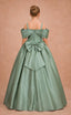 OFF- SHOULDER STRAIGHT NECKLINE FLOWER BIRTHDAY SPECIAL OCCASION WEDDING PRINCESS DRESS 7-11 YEARS
