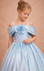 OFF- SHOULDER STRAIGHT NECKLINE FLOWER BIRTHDAY SPECIAL OCCASION WEDDING PRINCESS DRESS 7-11 YEARS