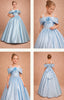 OFF- SHOULDER STRAIGHT NECKLINE FLOWER BIRTHDAY SPECIAL OCCASION WEDDING PRINCESS DRESS 7-11 YEARS