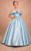 OFF- SHOULDER STRAIGHT NECKLINE FLOWER BIRTHDAY SPECIAL OCCASION WEDDING PRINCESS DRESS 7-11 YEARS