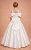 OFF- SHOULDER STRAIGHT NECKLINE CRYSTAL FLOWER GIRL & FIRST COMMUNION DRESS 7-11 YEARS