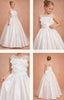 3D APPLIQUÉ DRAPE DETAIL WEDDING SPECIAL OCCASION FLOWER GIRL FIRST COMMUNION DRESS 7 - 11 YEARS