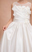3D APPLIQUÉ DRAPE DETAIL WEDDING SPECIAL OCCASION FLOWER GIRL FIRST COMMUNION DRESS 7 - 11 YEARS