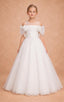 FLORAL APPLIQUÉ BARDOT FLOWER GIRL • FIRST COMMUNION • BAPTISM • WEDDING • SPECIAL OCCASION DRESS 7 - 11 YEARS