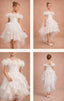 3D FLORAL SHOULDER DETAIL PEARL EMBELLISHED HIGH-LOW FLOWER GIRL • FIRST COMMUNION • BAPTISM • WEDDING • SPECIAL OCCASION PRINCESS DRESS WITH LONG TRAIN 7 - 11 YEARS