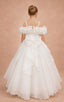 PEARL EMBELLISHED FLORAL BARDOT FLOWER GIRL DRESS – FIRST COMMUNION • WEDDING • SPECIAL OCCASION • JUNIOR BRIDAL DRESS 7 - 11 YEARS