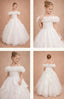 PEARL EMBELLISHED FLORAL BARDOT FLOWER GIRL DRESS – FIRST COMMUNION • WEDDING • SPECIAL OCCASION • JUNIOR BRIDAL DRESS 7 - 11 YEARS