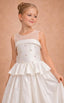 WHITE AND BABY BLUE PEARL EMBELLISHED PRINCESS FLOWER GIRL DRESS – ILLUSION NECKLINE • WEDDING • FIRST COMMUNION • SPECIAL OCCASION • JUNIOR BRIDAL DRESS 7 - 11 YEARS