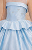 WHITE AND BABY BLUE PEARL EMBELLISHED PRINCESS FLOWER GIRL DRESS – ILLUSION NECKLINE • WEDDING • FIRST COMMUNION • SPECIAL OCCASION • JUNIOR BRIDAL DRESS 7 - 11 YEARS