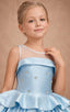BABY BLUE AND WHITE PEARL EMBELLISHED PRINCESS FLOWER GIRL DRESS – ILLUSION NECKLINE • WEDDING • FIRST COMMUNION • SPECIAL OCCASION • JUNIOR BRIDAL DRESS 7 - 11 YEARS