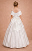 3D FLORAL APPLIQUÉ PEARL EMBELLISHED BARDOT FLOWER GIRL • FIRST COMMUNION • WEDDING • SPECIAL OCCASION PRINCESS DRESS 7 - 11 YEARS