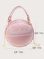 MINI BASKETBALL DESIGN CIRCLE BAG FASFION CHAIN SHOLDER ROUND BAG HAND ZIPPER BAG
