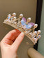 MULTICOLOR PRINCESS CROWN HAIR HOOP LUXURY GIRL ACCESSORY FOR BIRTHDAY WEDDING SPECIAL OCCASION DRESS DECOR
