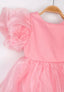 ORGANZA PUFFY ORGANZA BOW CROWN COMBINATION SPECIAL DAY PARTY DRESS