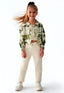 PATTERNED LACE DETAILED JACKET SET 3 PIECE GIRLS OUTFIT