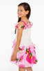PINK DREAMS RUFFLED FLORAL DRESS