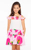 PINK DREAMS RUFFLED FLORAL DRESS