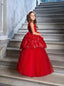 ROYAL BLOSSOM RED PRINCESS DRESS