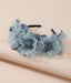 SHIMMERING LONG SILVER BLUE PRINCESS BIRTHDAY SPECIAL OCCASION DRESS WITH PETTICOAT AND FLORAL TIARA SET