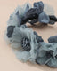 SHIMMERING LONG SILVER BLUE PRINCESS BIRTHDAY SPECIAL OCCASION DRESS WITH PETTICOAT AND FLORAL TIARA SET