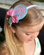 SPARKLING GEM BLUE PINK LOLLIPOP HAIRBAND