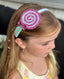 SPARKLING GEM LILAC GREEN LOLLIPOP HAIRBAND