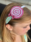 SPARKLING GEM LILAC GREEN LOLLIPOP HAIRBAND