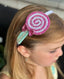 SPARKLING GEM LILAC GREEN LOLLIPOP HAIRBAND
