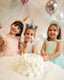 CRYSTAL QUEEN CROWN ACCESSORIZED MINT GREEN PINK WHITE BABY BLUE SPARKLING PRINCESS BIRTHDAY WEDDING SPECIAL OCCASION DRESS