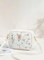 SQUARE CROSSBODY BAG CLASSIC METAL DECOR ZIPPER PURSE FAUX LEATHER SHOULDER BAG FOR GIRLS