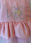 TUTU DRESS WITH LOVE THEMED EMBELLISHMENT AND FLORAL HEADBAND COMBINATION