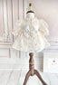 VINTAGE LACE FABRIC CHRISTENING DRESS SET