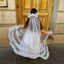 WEDDING SPECIAL OCCASION DRESS WITH LONG FLORAL DETAILED TULLE VEIL AND MATCHING HAIR CROWN