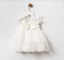 WHITE ANGEL WING PEARL BUTTON TIERED 3D TULLE LACE BIRTHDAY CHRISTENINGS AND WEDDINGS SPECIAL OCCASION ANGEL DRESS