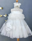3D ROSE DETAILED WHITE DREAM BIRTHDAY WEDDING SPECIAL OCCASIONS DRESS